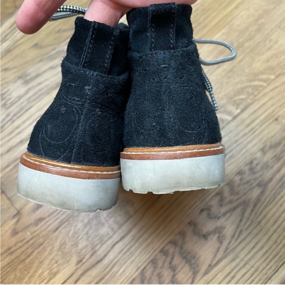 COACH Ester Embossed Black Suede Monogrammed Ankle Booties Boots Black 6.5 - Picture 10 of 10